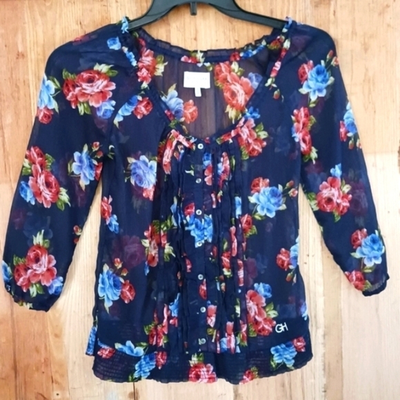 Gilly Hicks Navy Floral Top - Picture 6 of 6